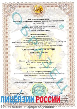 Образец сертификата соответствия Гремячинск Сертификат OHSAS 18001